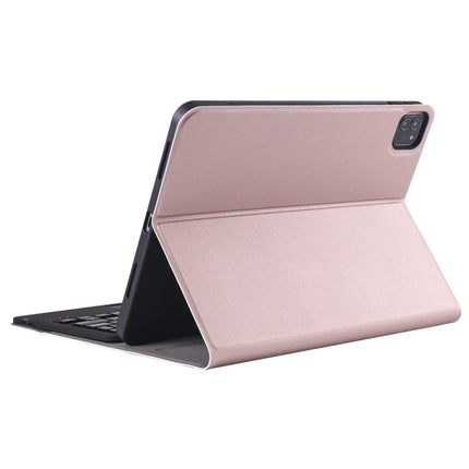 A098B-A Detachable ABS Ultra-thin Bluetooth Keyboard + TPU Tablet Case for iPad Air 4 10.9 inch (2020), with Stand & Pen Slot & Touch(Rose Gold)-garmade.com