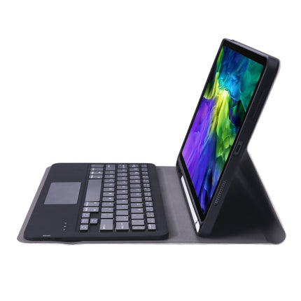 A098B-A Detachable ABS Ultra-thin Bluetooth Keyboard + TPU Tablet Case for iPad Air 4 10.9 inch (2020), with Stand & Pen Slot & Touch(Black)-garmade.com