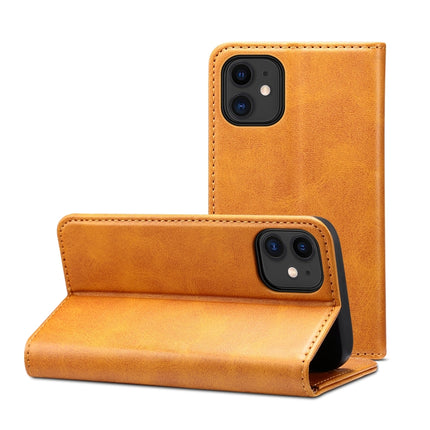 Calf Texture Horizontal Flip Leather Case with Holder & Card Slots & Wallet For iPhone 12 mini(Khaki)-garmade.com