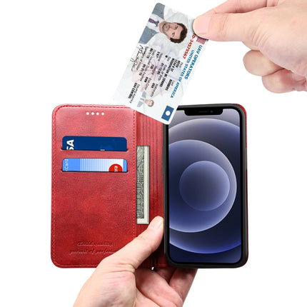 Calf Texture Horizontal Flip Leather Case with Holder & Card Slots & Wallet For iPhone 12 / 12 Pro(Red)-garmade.com