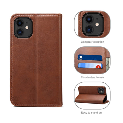 Calf Texture Horizontal Flip Leather Case with Holder & Card Slots & Wallet For iPhone 12 / 12 Pro(Brown)-garmade.com