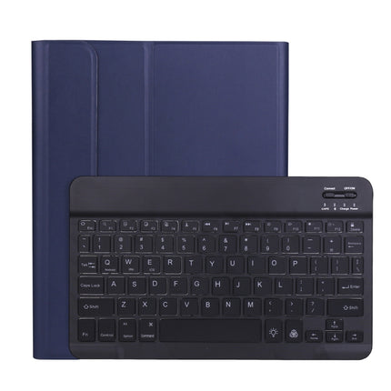 A098BS Detachable Ultra-thin Backlight Bluetooth Keyboard Tablet Case for iPad Air 4 10.9 inch (2020), with Stand & Pen Slot(Dark Blue)-garmade.com