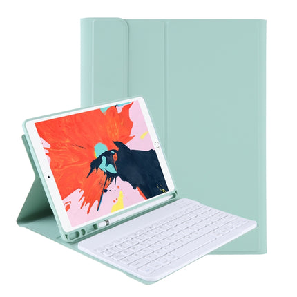 T098B Integrated Ultra-thin Candy Colors Bluetooth Keyboard Tablet Case for iPad Air 4 10.9 inch (2020), with Stand & Pen Slot(Light Green)-garmade.com