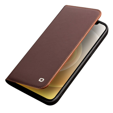 QIALINO Business Horizontal Flip Leather Case with Holder & Card Slots & Wallet For iPhone 12 mini(Brown)-garmade.com