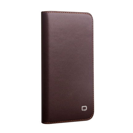 QIALINO Business Horizontal Flip Leather Case with Holder & Card Slots & Wallet For iPhone 12 / 12 Pro(Brown)-garmade.com