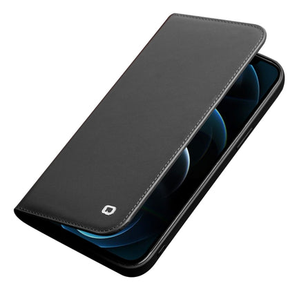 QIALINO Business Horizontal Flip Leather Case with Holder & Card Slots & Wallet For iPhone 12 Pro Max(Black)-garmade.com