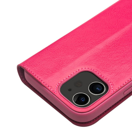 QIALINO Horizontal Flip Leather Case with Holder & Card Slots & Wallet For iPhone 12 mini(Rose Red)-garmade.com