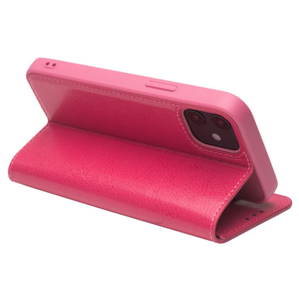QIALINO Horizontal Flip Leather Case with Holder & Card Slots & Wallet For iPhone 12 mini(Rose Red)-garmade.com