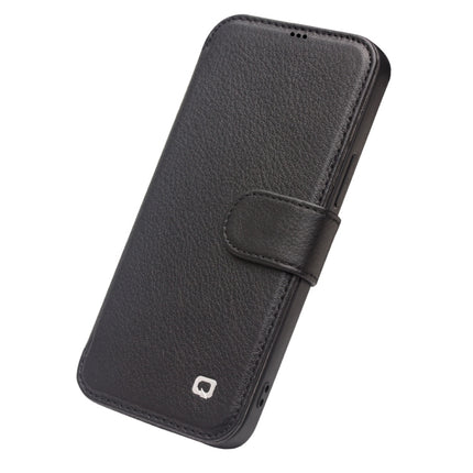 QIALINO Business Magnetic Horizontal Flip Leather Case with Card Slots & Wallet For iPhone 12 mini(Black)-garmade.com