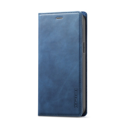 LC.IMEEKE Strong Magnetism Ultra-thin Horizontal Flip Shockproof Matte TPU + PU Leather Case with Holder & Card Slots & Wallet (Blue)-garmade.com