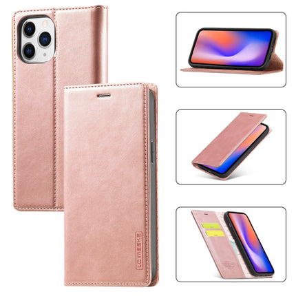 LC.IMEEKE Strong Magnetism Ultra-thin Horizontal Flip Shockproof Matte TPU + PU Leather Case with Holder & Card Slots & Wallet (Rose Gold)-garmade.com