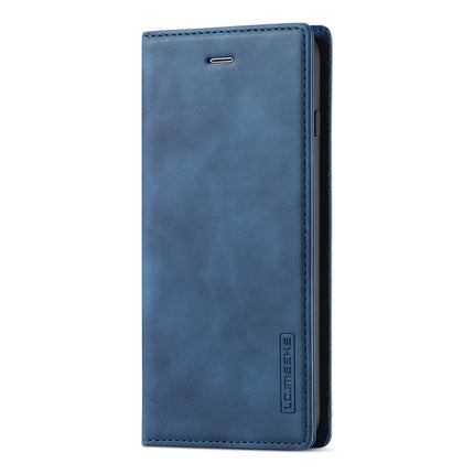 LC.IMEEKE Strong Magnetism Ultra-thin Horizontal Flip Shockproof Matte TPU + PU Leather Case with Holder & Card Slots & Wallet For iPhone 6 Plus / 6s Plus(Blue)-garmade.com
