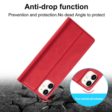LC.IMEEKE Strong Magnetism Ultra-thin Horizontal Flip Shockproof Matte TPU + PU Leather Case with Holder & Card Slots & Wallet For iPhone 11(Red)-garmade.com