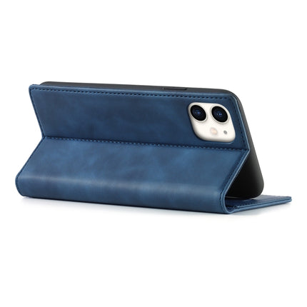 LC.IMEEKE Strong Magnetism Ultra-thin Horizontal Flip Shockproof Matte TPU + PU Leather Case with Holder & Card Slots & Wallet For iPhone 11(Blue)-garmade.com