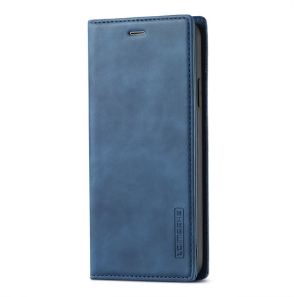 LC.IMEEKE Strong Magnetism Ultra-thin Horizontal Flip Shockproof Matte TPU + PU Leather Case with Holder & Card Slots & Wallet For iPhone 11 Pro(Blue)-garmade.com