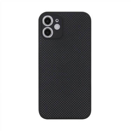 Shockproof Breathable PP Protective Case For iPhone 12(Black)-garmade.com