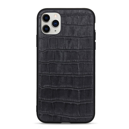 Crocodile Texture Leather Protective Case For iPhone 11(Black)-garmade.com