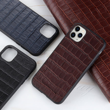Crocodile Texture Leather Protective Case For iPhone 11(Blue)-garmade.com