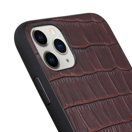 Crocodile Texture Leather Protective Case For iPhone 11 Pro Max(Blue)-garmade.com