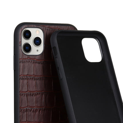 Crocodile Texture Leather Protective Case For iPhone 12 / 12 Pro(Black)-garmade.com