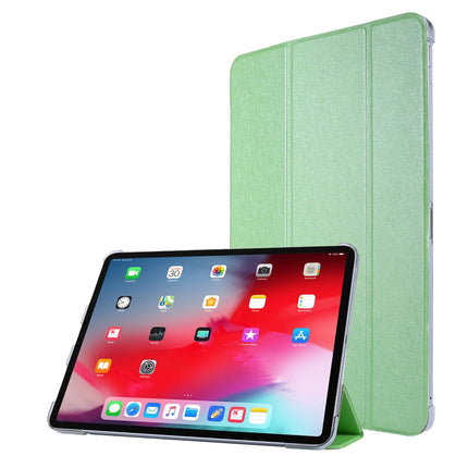 Silk Texture Horizontal Flip Magnetic PU Leather Case with Three-folding Holder & Sleep / Wake-up Function For iPad Air 2022 / 2020 10.9(Green)-garmade.com