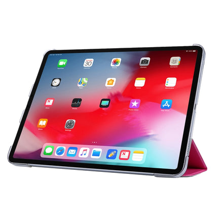 Silk Texture Horizontal Flip Magnetic PU Leather Case with Three-folding Holder & Sleep / Wake-up Function For iPad Air 2022 / 2020 10.9(Rose Red)-garmade.com