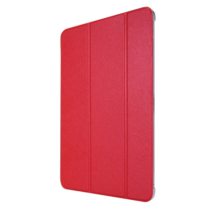 Silk Texture Horizontal Flip Magnetic PU Leather Case with Three-folding Holder & Sleep / Wake-up Function For iPad Air 2022 / 2020 10.9(Red)-garmade.com