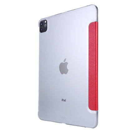 Silk Texture Horizontal Flip Magnetic PU Leather Case with Three-folding Holder & Sleep / Wake-up Function For iPad Air 2022 / 2020 10.9(Red)-garmade.com