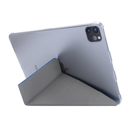 Silk Texture Horizontal Deformation Flip Leather Case with Three-folding Holder For iPad Air 2022 / 2020 10.9(Silver)-garmade.com