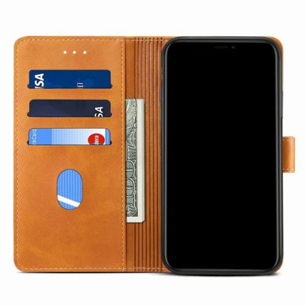 For Galaxy S20 FE GUSSIM Business Style Horizontal Flip Leather Case with Holder & Card Slots & Wallet(Khaki)-garmade.com