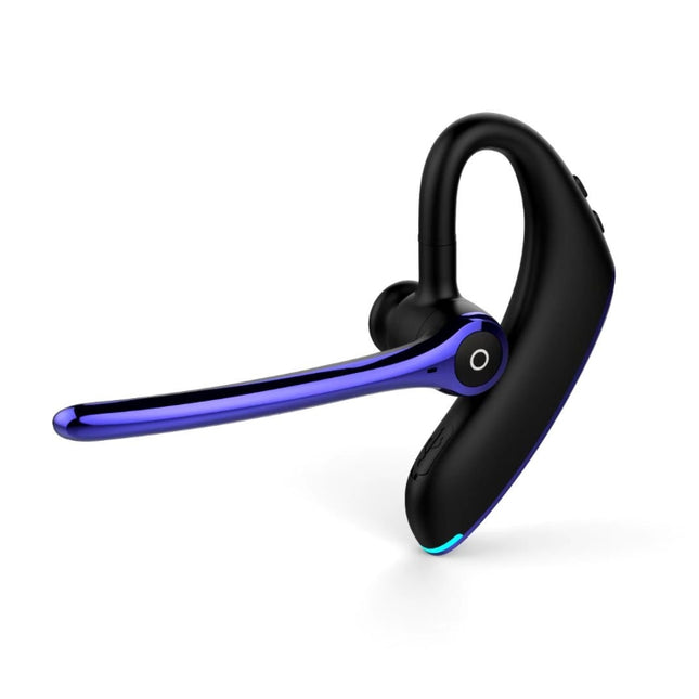 F910 Bluetooth 5.0 Hanging Ear Style Dual Mic Noise Cancelling Bluetooth Earphone(Black Blue)-garmade.com