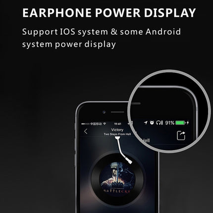 F910 Bluetooth 5.0 Hanging Ear Style Dual Mic Noise Cancelling Bluetooth Earphone(Black Blue)-garmade.com
