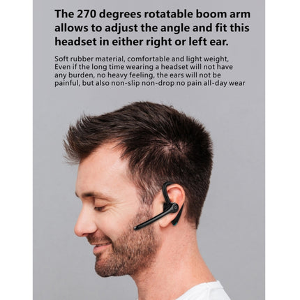 F910 Bluetooth 5.0 Hanging Ear Style Dual Mic Noise Cancelling Bluetooth Earphone(Black)-garmade.com