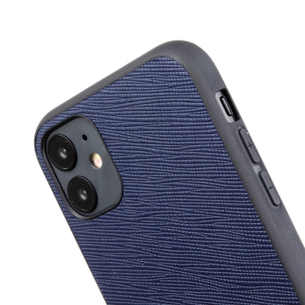 Hella Cross Texture Genuine Leather Protective Case For iPhone 12 mini(Blue)-garmade.com