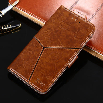 Geometric Stitching Horizontal Flip TPU + PU Leather Case with Holder & Card Slots & Wallet For iPhone 12 mini(Light Brown)-garmade.com