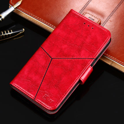 Geometric Stitching Horizontal Flip TPU + PU Leather Case with Holder & Card Slots & Wallet For iPhone 12 mini(Red)-garmade.com