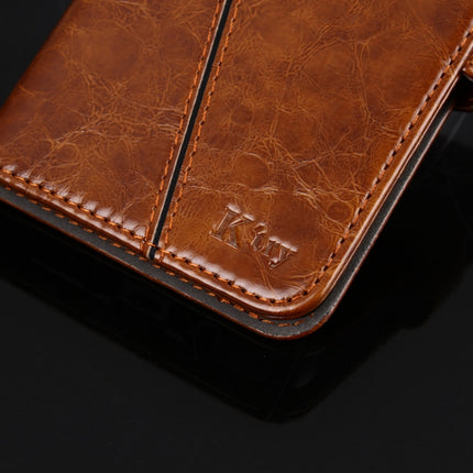 Geometric Stitching Horizontal Flip TPU + PU Leather Case with Holder & Card Slots & Wallet For iPhone 12 mini(Light Brown)-garmade.com