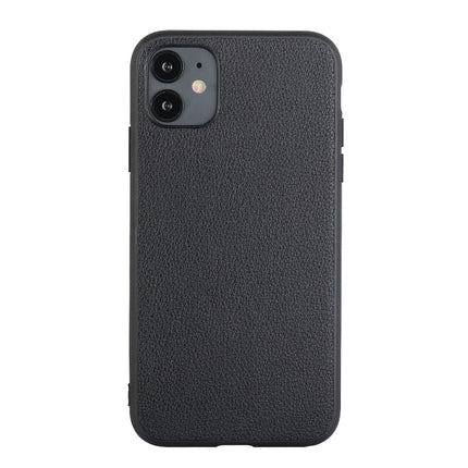 Bead Texture Genuine Leather Protective Case For iPhone 11 Pro(Black)-garmade.com