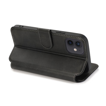 Shockproof PU + TPU Leather Case with Card Slots & Holder & Photo Frame & Wallet For iPhone 12 mini(Black)-garmade.com