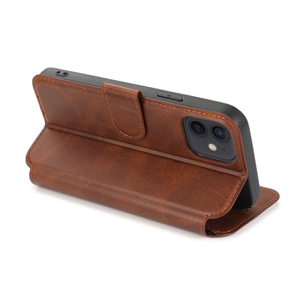 Shockproof PU + TPU Leather Case with Card Slots & Holder & Photo Frame & Wallet For iPhone 12 mini(Coffee)-garmade.com