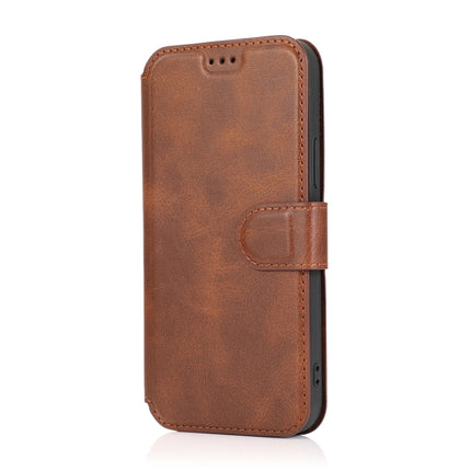 Shockproof PU + TPU Leather Case with Card Slots & Holder & Photo Frame & Wallet For iPhone 12 / 12 Pro(Coffee)-garmade.com