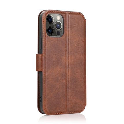 Shockproof PU + TPU Leather Case with Card Slots & Holder & Photo Frame & Wallet For iPhone 12 Pro Max(Coffee)-garmade.com
