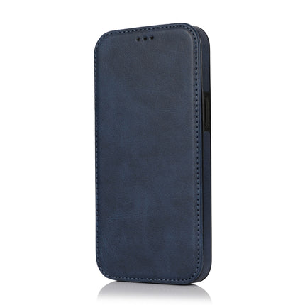 Strong Magnetic Closure PU + TPU Leather Case with Card Slots & Holder For iPhone 12 mini(Blue)-garmade.com