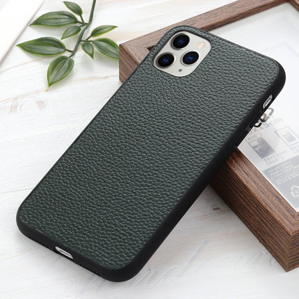 Litchi Texture Genuine Leather Folding Protective Case For iPhone 12 mini(Green)-garmade.com
