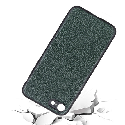 Litchi Texture Genuine Leather Folding Protective Case For iPhone 8 / 7(Green)-garmade.com
