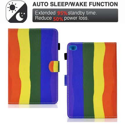 Colored Drawing Horizontal Flip Leather Case with Holder & Card Slots & Sleep / Wake-up Function For iPad mini 5 / 4 / 3 / 2 / 1(Rainbow)-garmade.com