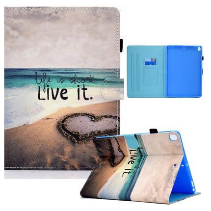 Colored Drawing Horizontal Flip Leather Case with Holder & Card Slots & Sleep / Wake-up Function For iPad 10.2 2021 / 2020 / 2019 / iPad Air 10.5 (2019)(Love)-garmade.com