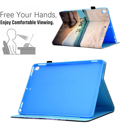 Colored Drawing Horizontal Flip Leather Case with Holder & Card Slots & Sleep / Wake-up Function For iPad 10.2 2021 / 2020 / 2019 / iPad Air 10.5 (2019)(Love)-garmade.com