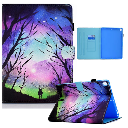 Colored Drawing Horizontal Flip Leather Case with Holder & Card Slots & Sleep / Wake-up Function For iPad 10.2 2021 / 2020 / 2019 / iPad Air 10.5 (2019)(Starry Deer)-garmade.com