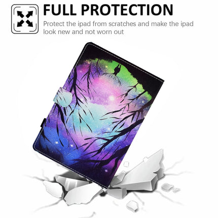 Colored Drawing Horizontal Flip Leather Case with Holder & Card Slots & Sleep / Wake-up Function For iPad 10.2 2021 / 2020 / 2019 / iPad Air 10.5 (2019)(Starry Deer)-garmade.com
